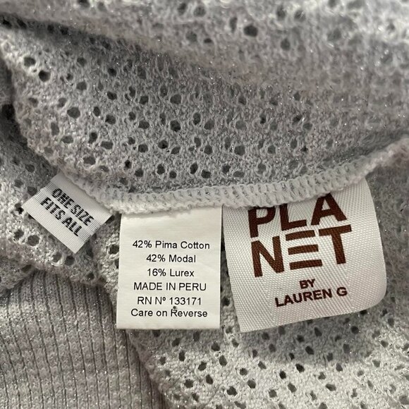 PLANET Size OS Top Blouse Long Sleeve Knit Top Lagenlook Boho Laura Grossman - Picture 5 of 6